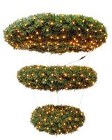 Triumph Tree Венок-Люстра Элегантный 3 кольца 120 см., 632 лампы зеленый - 72037
