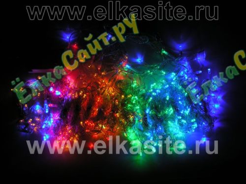 Светодиодный занавес 2x3м. 320 разноцветных диодов, прозрачный пвх - 320L5F-RGB фото 2