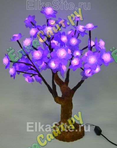 Светодиодное деревце Розы на штамбе 50см, 50 фиолетовых роз - 11.MHC.50 LI-R