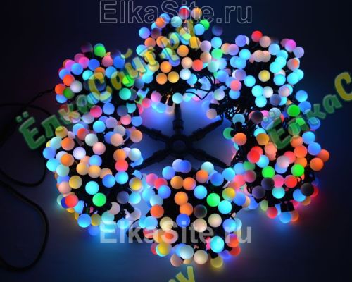 Комплект освещения на Елку 8 м. Фиеста Классик, шар 3см. фото 3