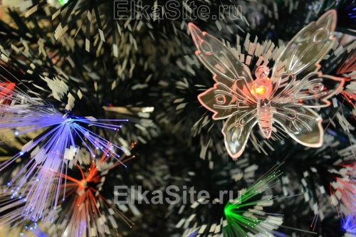 Елка Световод с бабочками 90 см. заснеженная, световод Хамелеон - СМ-3-90 фото 6