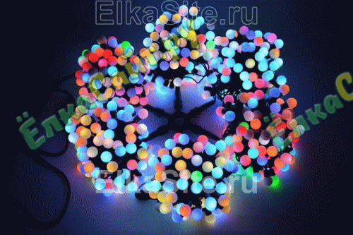Комплект освещения на Елку 9 м. Фиеста Классик, шар 3см. фото 4