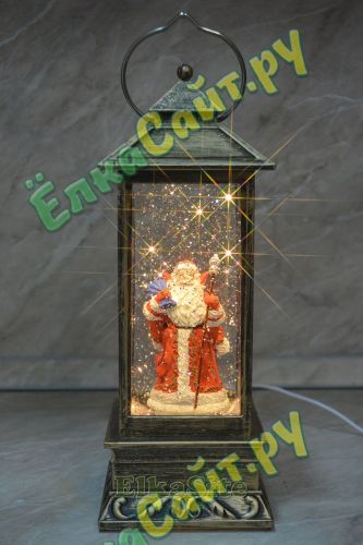 Декоративный фонарь «Дед Мороз с мешком для подарков» - 616-004