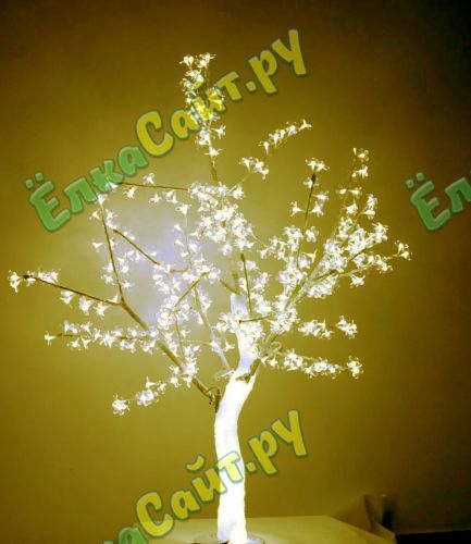 Светодиодное дерево Сакура 2.1 м., 800 тепло-белых диодов с акриловым стволом - ACR 800 WW