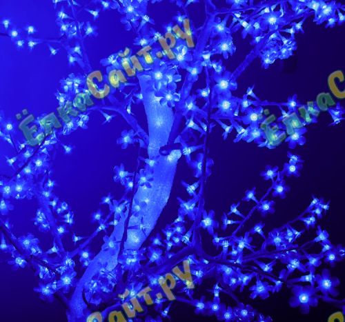 Светодиодное дерево Сакура 2.1 м., 800 синих диодов с акриловым стволом - ACR 800 BL фото 2