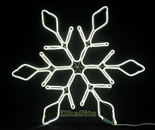 Новогодняя световая Снежинка 67см. (гибкий Неон Flex Led белый) - WL 7232-67W