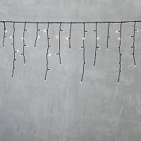 Светодиодная бахрома уличная 3.1x0.5м. 150 тепло-белых диодов статика, черный пвх, 24V, IP54 - PIL150-11-1WW