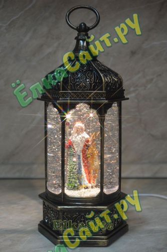 Декоративный фонарь «Дед Мороз с Оленем» - 2116