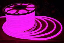 Гибкий неон светодиодный, розовый, бухта 50м, - 142835P