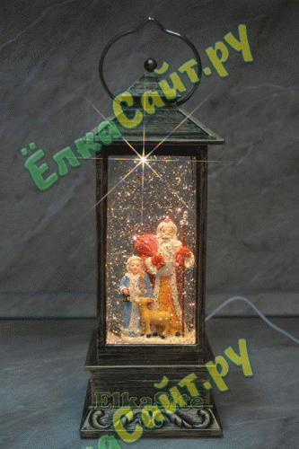 Декоративный фонарь «Дед Мороз со Снегурочкой» - 616-008 фото 3