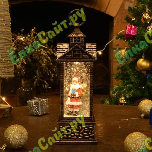 Декоративный фонарь «Дед Мороз с подарком» - 2007