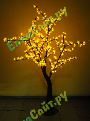 Светодиодное дерево Сакура 1.5 м., 384 желтых диодов с керамическим стволом - GD SHF15 Y
