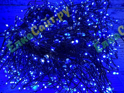 Гирлянда нить Роса 30м. 1000 синих диодов, с мерцание, прозрачный провод - L-BP-1000WW-4 фото 5