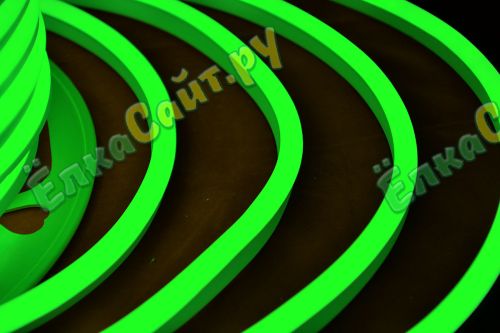 Гибкий Неон Flex светодиодный 50 м, 2 жилы, цвет зеленый 6000 Led - LN Е-020105G