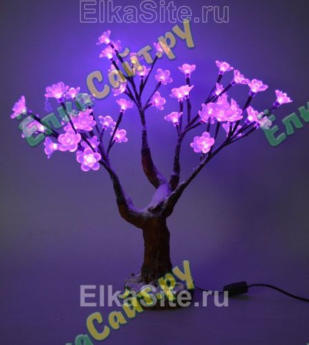 Светодиодное деревце Сакура Заснеженная 50см, 50 фиолетовых цветков - 11.MHC.50 LI фото 2