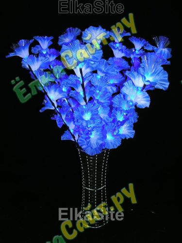 Цветы в корзине 90см, 80 ярких диодов, бело-синий цвет - GD CVK09 W-BL фото 3
