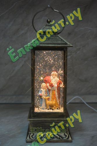 Декоративный фонарь «Дед Мороз со Снегурочкой» - 616-008