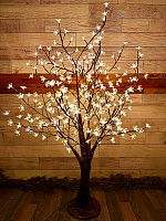 Светодиодное дерево Сакура 1.5 м., 240 тепло-белых диодов с керамическим стволом - CRM 240 WW
