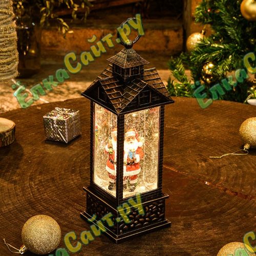 Декоративный фонарь «Дед Мороз с подарком» - 2007 фото 2