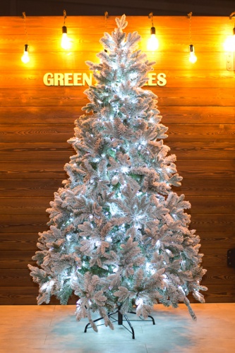 Green Trees Ель заснеженная световая Барокко Премиум 2.4 м.