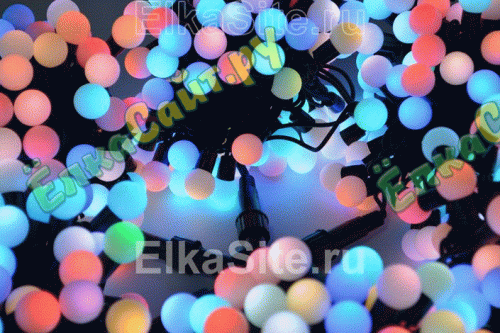 Комплект освещения на Елку 4 м. Фиеста Классик, шар 3см. фото 2