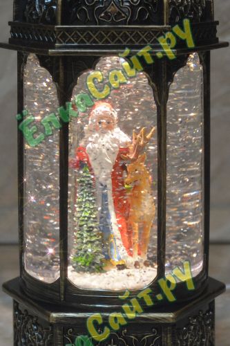 Декоративный фонарь «Дед Мороз с Оленем» - 2116 фото 2
