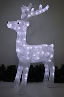 Светящийся Олень 70см., акриловый, белые LED-огни - J1-03 W