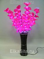Цветы в корзине 90см, 80 ярких диодов, розовый цвет - GD CVK09 PI