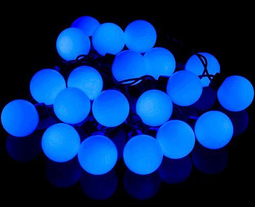 Светодиодная гирлянда Супер шар (шарик 4 см.) 5 м., 20 синих диодов