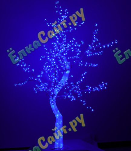 Светодиодное дерево Сакура 2.1 м., 800 синих диодов с акриловым стволом - ACR 800 BL фото 6