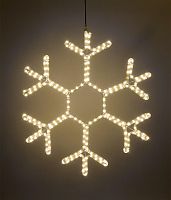 Светодиодная снежинка 50см. тёпло-белых LED-огней - LC-13041