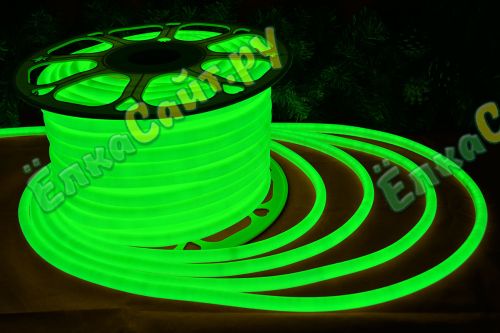 Гибкий неон светодиодный, зеленый, бухта 50м, - 142835G