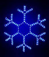 Светодиодная снежинка 50см. синих LED-огней - LC-13042