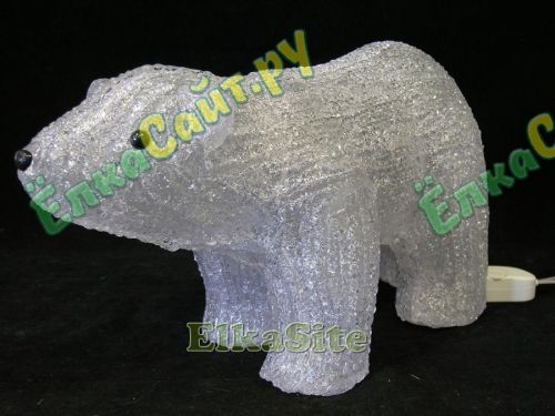 Акриловая фигура Медведь 20x40см., 40 холодных белых LED-огней - 20-40 фото 3