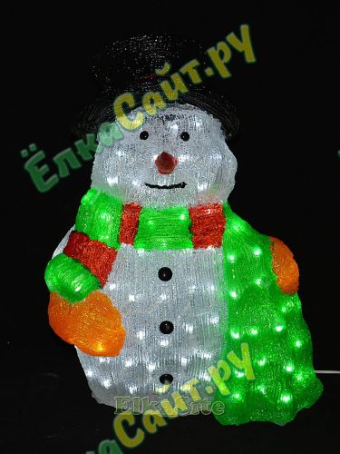 Световая фигура Снеговик с Елкой 55см., акриловый, LED белые - LN 11-011-WH фото 3