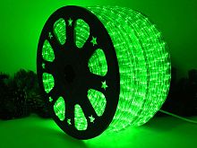 Дюралайт 13 мм. круглый 3600 светодиодов, цвет зеленый 100м. 24V - GR-RL-R2W-LED-G-24V
