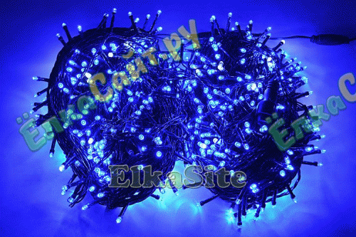 Гирлянда Клип Лайт 50м. 500 синих диодов, с мерцанием, зеленый пвх - WM-500B IP54 фото 6