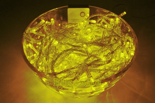 Электрогирлянда 70 желтых диодов 7,0 м. - G-8710D Y фото 2