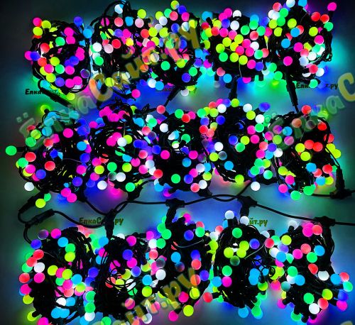 Комплект освещения на Елку 6 м. Фиеста SMART RGB, 1200 led шар 2,3 см. фото 10