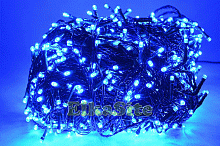 Гирлянда Клип Лайт 50м. 500 синих диодов, зеленый пвх - 5601-B IP54