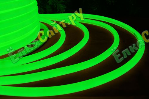 Гибкий неон светодиодный, зеленый, бухта 50м, - 142835G фото 3