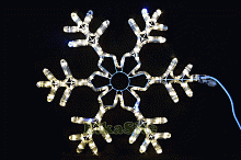 Светодиодная снежинка 60см. (дюралайт тепло-белый +FLASHw) - LN 7063WWF