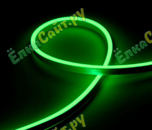 Гибкий неон светодиодный, зеленый, бухта 50м, - 122835G фото 5