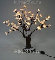Светодиодное деревце Сакура Заснеженная 50см, 50 тепло-белых цветков - 11.MHC.50 WW