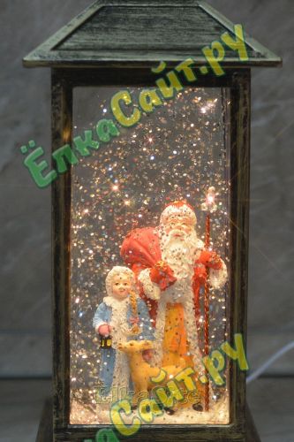 Декоративный фонарь «Дед Мороз со Снегурочкой» - 616-008 фото 2