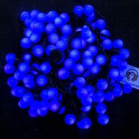 Светодиодная гирлянда 10м. 100 Static синих диодов Мультишарики (шарик 2,3см.) IP65