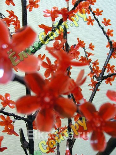 Светодиодное дерево Сакура 1.5 м., 384 красных диодов с керамическим стволом - GD SHF15 RED фото 3