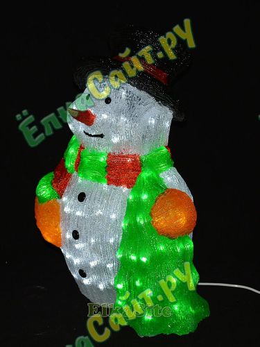 Световая фигура Снеговик с Елкой 55см., акриловый, LED белые - LN 11-011-WH фото 2