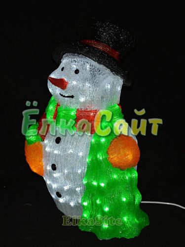 Световая фигура Снеговик с Елкой 55см., акриловый, LED белые - LN 11-011-WH фото 2